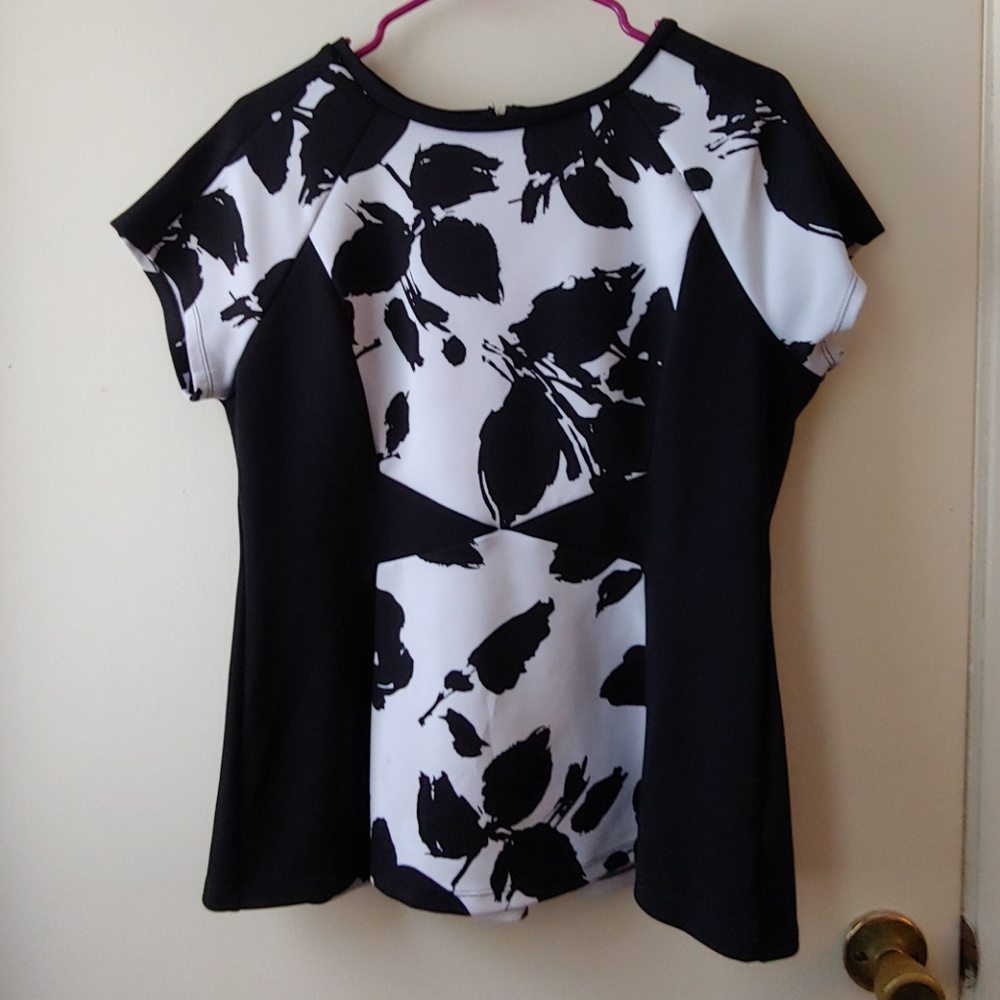 Black and White Blouse